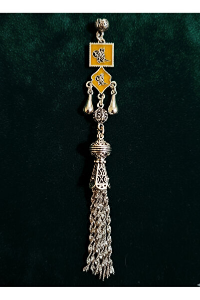 ARSİN TESBİH & AKSESUAR Osmanlı Tuğra Motifli Gümüş Kaplama Tesbih Püskülü 12...