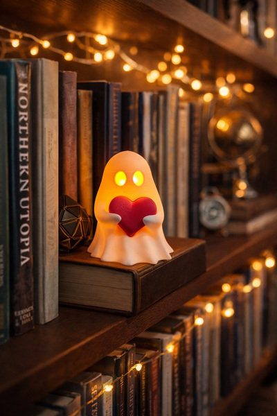 Nuclear 3d Baskı Kitap Okuyan Hayalet Biblo Gece Lambası Balonlu Dekoratif Ma...