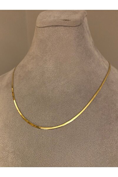 emy by emel luxury silver jewelry Altın Kaplama İnce Sempantin Zincir Kolye 9...