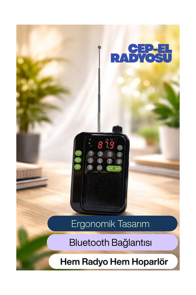 blueseed EL-CEP Radyosu Ergonomik Ve Mobil Tasarım Bluetoothlu USB-SD Card Mp...