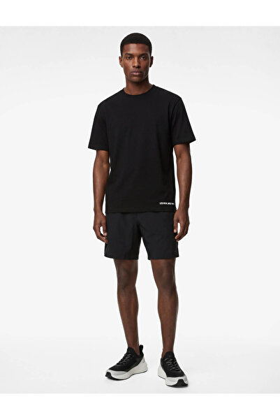Koton Crew Neck Relaxed Fit Viscose Blended Short Sleeve Printed Sports T-Shirt