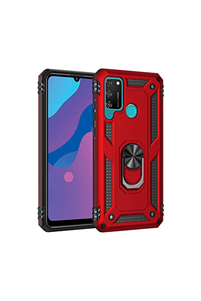 eco port Huawei Y6P Case Sofia Silicone Cover with Ring - Red