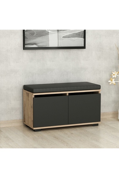 Talis Πάγκος με ντουλάπι παπουτσιών Drago Walnut 80x42x35 cm