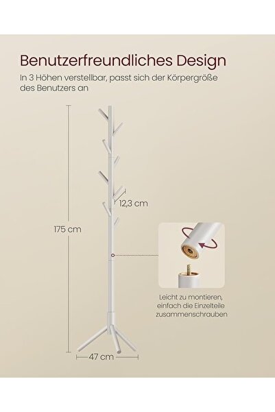 Talis Cuier Vasagle Bej 47x47x175 cm