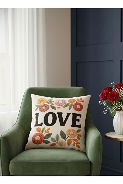 MİNOZA Digital Printed Valentine's Day Themed Decorative Throw Pillow Cover