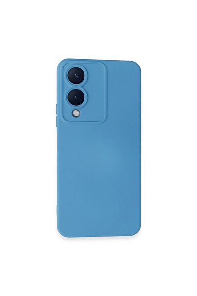 eco port Vivo Y17S Compatible Case Nano Velvet Silicone Inside - Blue