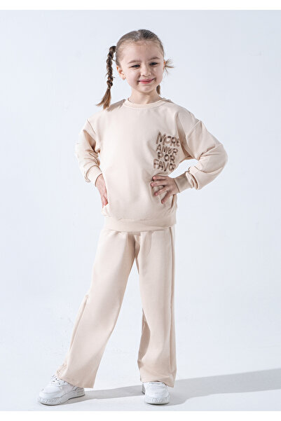 ZİMEXİ Printed Children's Tracksuit Set for Ages 4-10