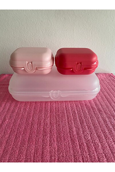 Tupperware Dikdörtgen taşıma seti eco mini kablar 2li ile birlikte