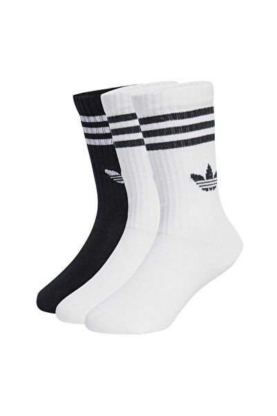 adidas Children's White Socks Crew Sock 3P Jz7496