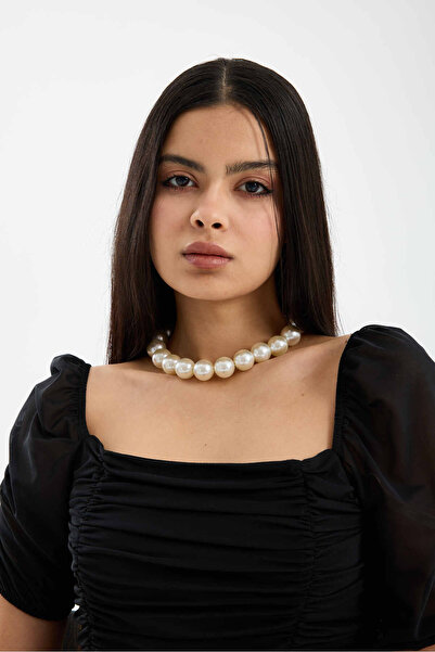 JİMNY JEWELRY Lumina – Pearl-Look Choker Necklace