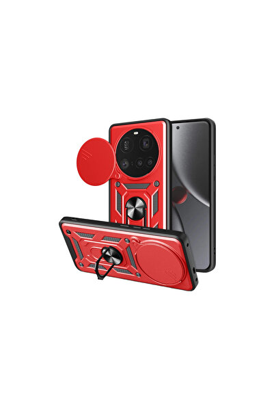 eco port Mi 15 Ultra Case Pars Silicone with Lens Ring - Red