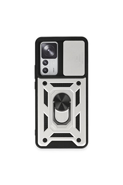 eco port Mi 12t Pro Case Pars Silicone with Lens Ring - Silver