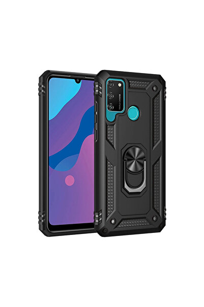 eco port Huawei Y6P Case Sofia Silicone Cover with Ring - Black