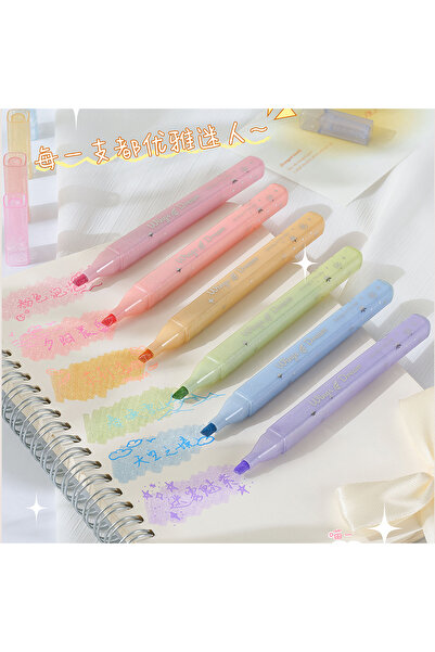 NaSaDAN Simli Pastel Renkli Keçeli Kalem Seti – Parlak Glitter Efektli Yazı v...