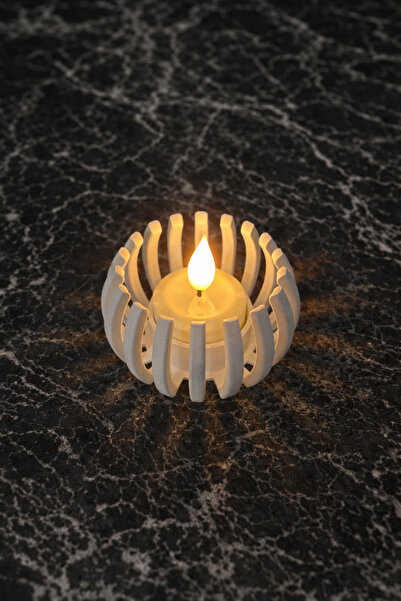 Silva Co Modern Halka Tealight Mumluk – LED Tealight Mum Hediyeli