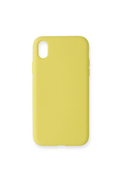 eco port iPhone Xr Case Nano Velvet Silicone Inside - Yellow