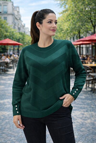 Fresh&Moda Women's Elegant Stylish Model Zigzag Patterned Standard Mercerized...