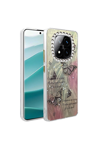 eco port Redmi Note 14 Pro 5g Case Blade Mirror Patterned Cover - Pattern 6