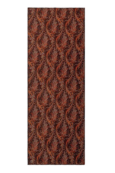 Çağrı İpek Ethnic Pattern Wool Silk Shawl 15259-12