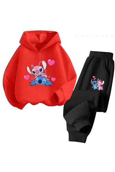 SVART WEAR Stitch Printed Hooded Top and Bottom Tracksuit Set