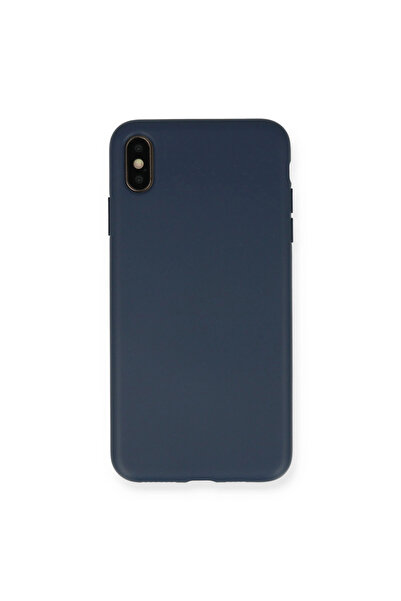eco port iPhone XS Max Case Nano Velvet Silicone Inside - Navy Blue