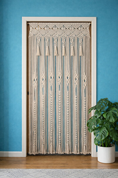 EdaTasarım Makrome Perde Yoğun El Örmesi