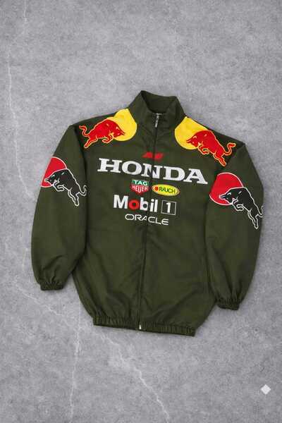 ModaTEKS معطف واق من المطر مطبوع عليه نقوش من قماش الكاكي للجنسين