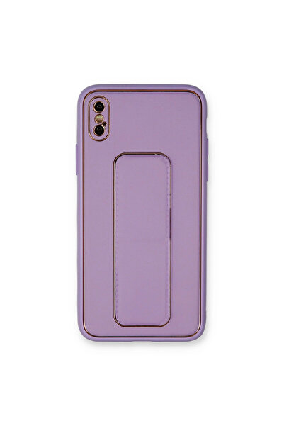 eco port iPhone XS Max Case Coco Leather Stand Cover - Dark Lilac