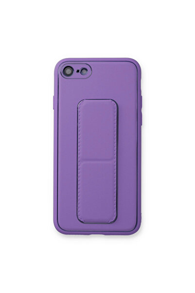 eco port iPhone 7 Case Coco Leather Stand Cover - Dark Lilac