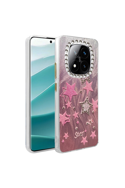 eco port Redmi Note 14 Pro 5g Case Blade Mirror Patterned Cover - Pattern 7