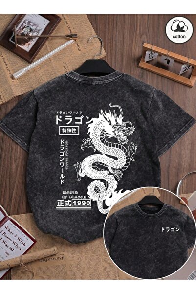 PENTHİLUS Acid-Washed Oversize Unisex T-Shirt - Washed Oversize T-Shirt