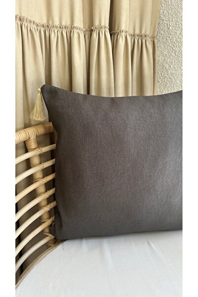 Decamor home Tassel Detailed Smoked Living Room Throw Pillow Cover 1 Piece