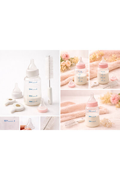 OEM Newborn animal bottle set with teats and cleaning brush