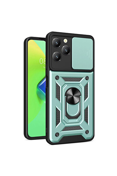 eco port حافظة متوافقة مع هاتف Infinix Hot 40 Pro من السيليكون مع حلقة عدسة -...