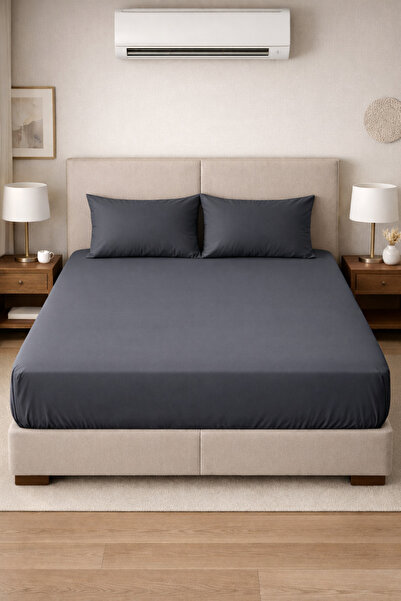 SHAL HOME 100% Cotton Double Fitted Sheet