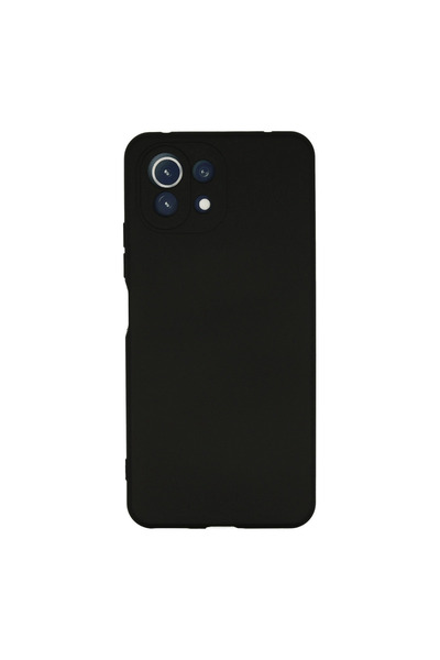 eco port حافظة هاتف Mi 11 Lite من السيليكون المخملي الداخلي - أسود