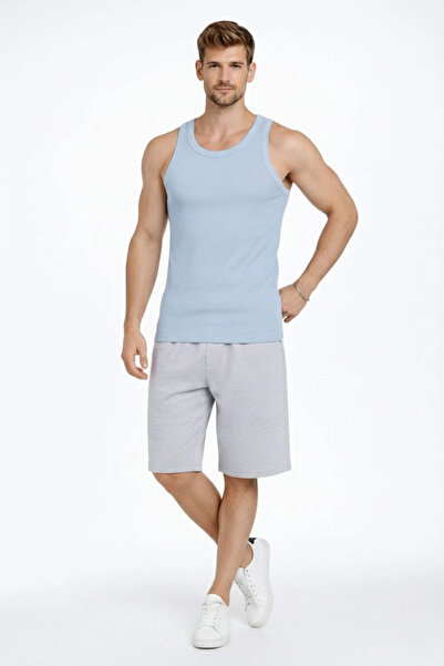 velmorafashion Velmora Premium Men's Ribbed Athlete's Crew Neck Slim Fit Back...