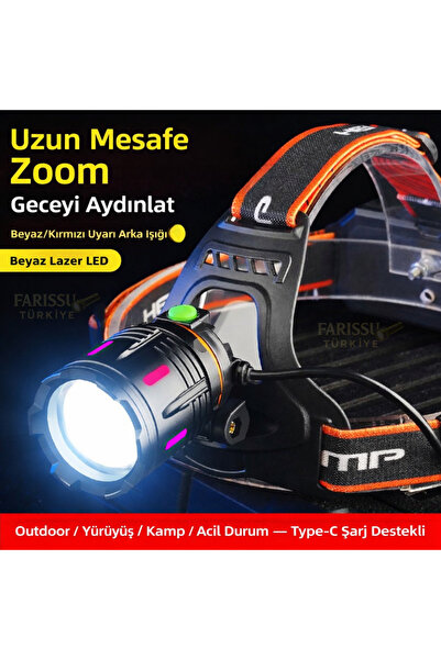 farissu Gold Orion OR-810 25W Şarjlı Kafa Feneri | 1800 Lümen | 1 KM Aydınlat...