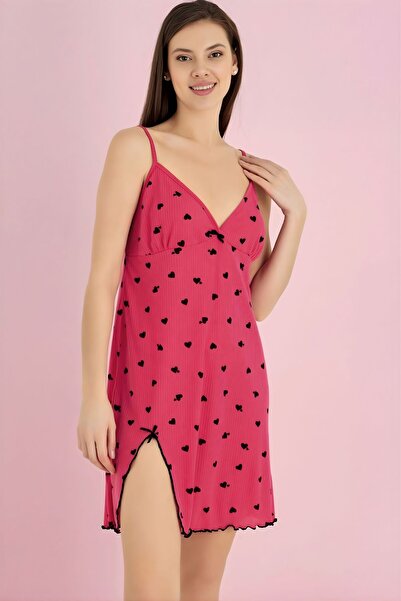 Sofya Passion Cămașă de noapte cu bretele din șnur pentru femei, din Lycra, e...