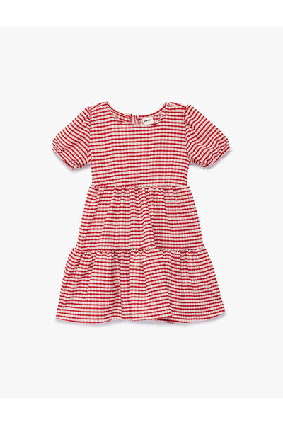 Koton Bisiklet Yaka Kırmızı Kız Bebek Elbise 6SMG80008AK