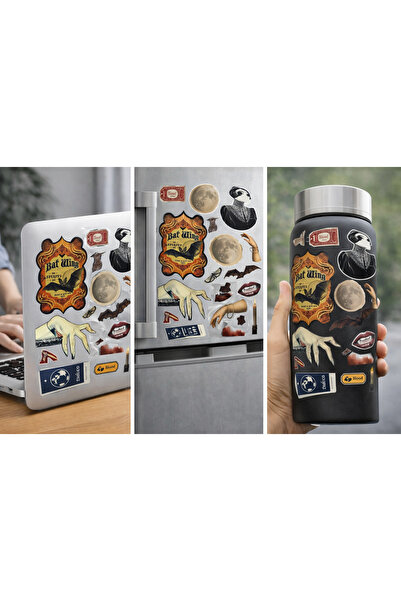 Limitless Design Gothic Dark Aesthetic Sticker Set – Vintage & Horror Designs...