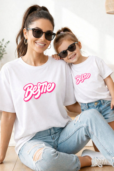 genosha Mother Daughter 100% Cotton T-Shirt Mama Mini Mother Daughter Single ...