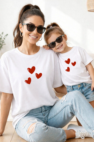 genosha Mother Daughter 100% Cotton T-Shirt Mama Mini Mother Daughter Single ...