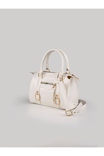 Rivina Women's Vintage Design Leather-Look Buckle Detailed Zippered Daily Han...