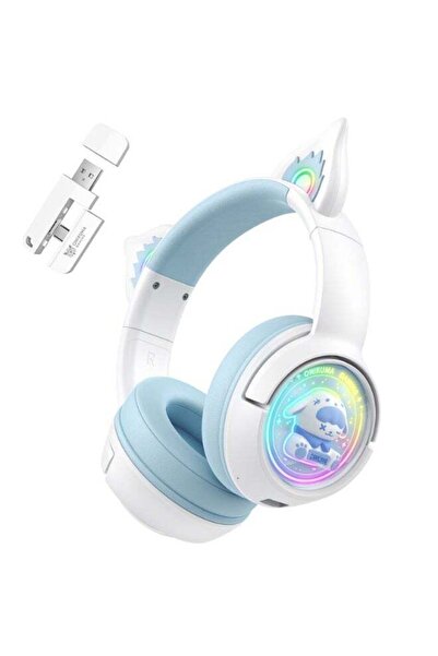 Onikuma B5 RGB BT / Wired / 2.4G Fox Shaped Headphones(White Blue)