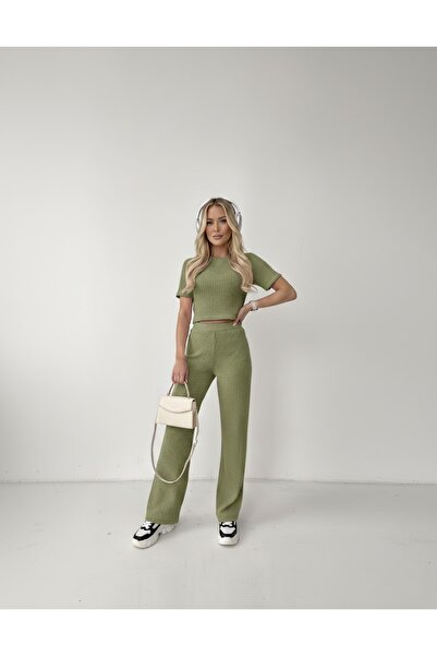 THEBEK Women's Bubble Casual Summer Comfortable Loose Fit Elastic Cuffed Crop...