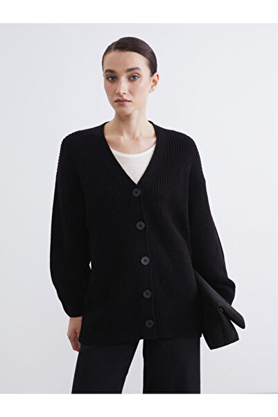 LC Waikiki Rmz Gi̇yi̇m Farkiyla V Dikim Women's Knitwear Cardigan