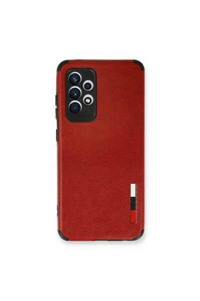 eco port Samsung Galaxy A73 5g Case Loop Leather Silicone - Red