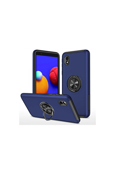 eco port غطاء حماية سامسونج جالاكسي A01 كور مع حلقة النخبة - أزرق داكن