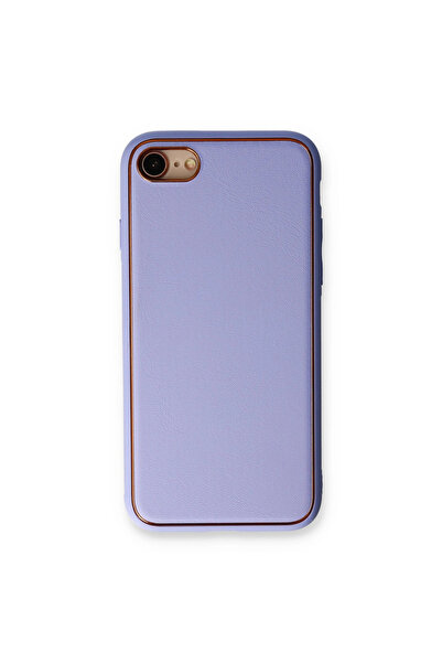 eco port Iphone 7 case coco leather silicone cover - light purple